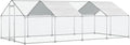 Large Metal Chicken Coop with Run for 20-40 Chickens,Walk-in Outdoor Chicken Run for Yard with Waterproof Cover,Wire Mesh Poultry Cage as Hen House,Duck Coop,Rabbit Hutch (9.84'×19.68'×6.5')