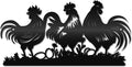 CREATCABIN Farmhouse Metal Wall Decor Hanging Sculpture Wall Art Rooster Hen Chick Egg Rustic Sign Wall Silhouette Artwork Decoration for Indoor Outside Home Office Hotel Black 11.8 x 5.9 Inch