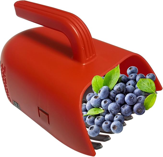 Cherry Berry Picker, Ergonomic Handheld Comb and Scoop Tool, Harvest Berries,Cherries Efficiently, Collect Leaves Fruit or Lawn Debris, Outdoor Gardening Tool for Trees Plants Orchard Farm Backyard
