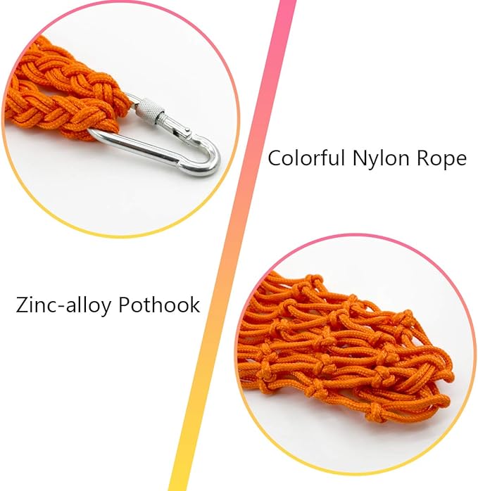 Chicken Vegetable String Bag Poultry Fruit Holder Chicken Cabbage Feeder Treat Feeding Tool with Hook for Hens Chicken Coop Toy for Hen Goose Duck