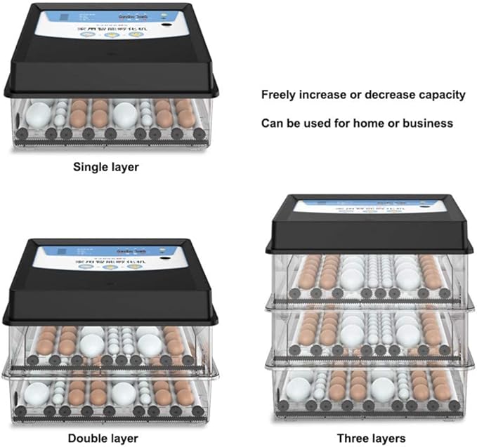 Digital Automatic Hatcher,Egg Incubator with Automatic Turning Function, with Temperature Control,Digital Incubatores,Or Hatching Chickens Ducks Eggs, Goose Egg