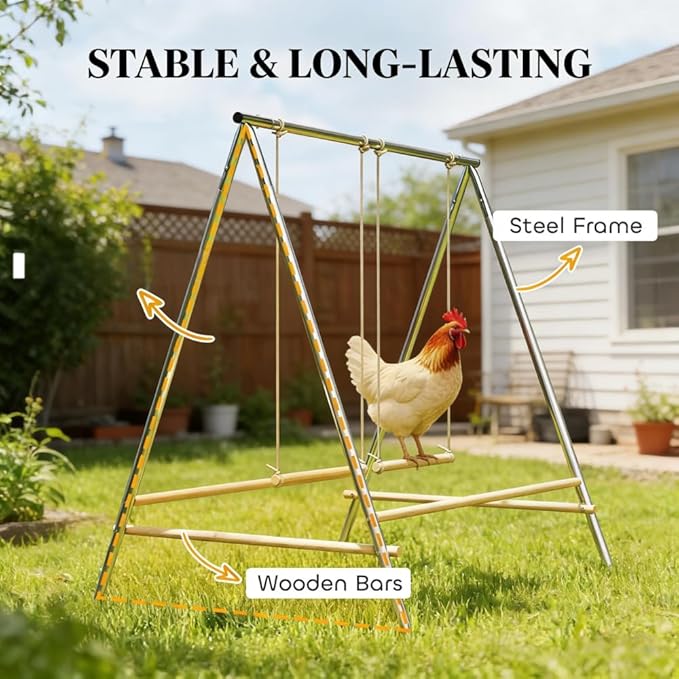 Chicken Roosting Bars and Perch for Coop, Durable Wooden Poultry Accessories for Hens and Chicks, Easy to Install Roosting Rail for Chicken Coop