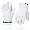 Leather Work Gloves, Gardening Gloves for Women and Men, Soft and Thin Goatskin Garden Gloves for Outdoor Yard Garden, S