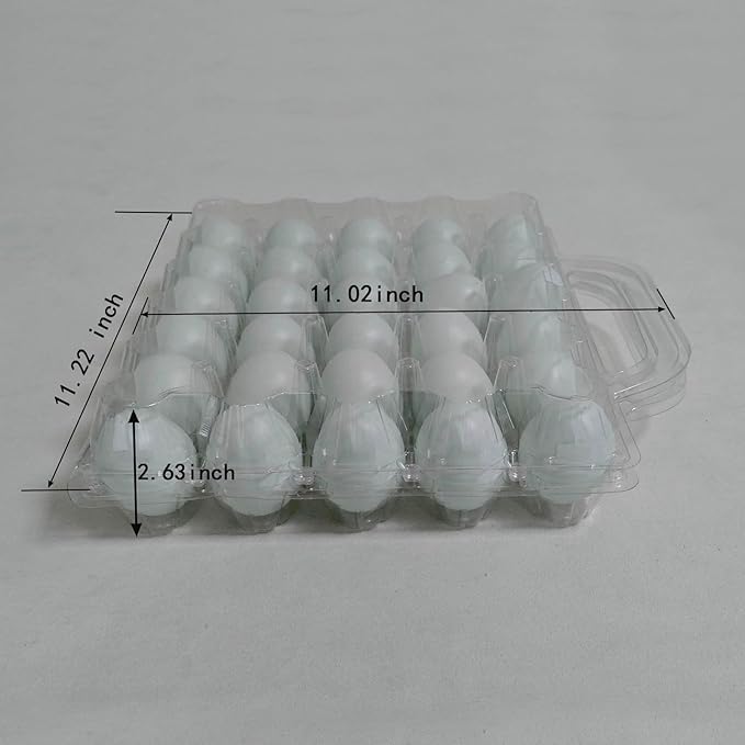 30 Pack Portable Egg Cartons,Reusable clear egg carton cheap bulk, Suitable For Storing Egg in Farmers Markets, Supermarkets, Kitchens(5 * 6)