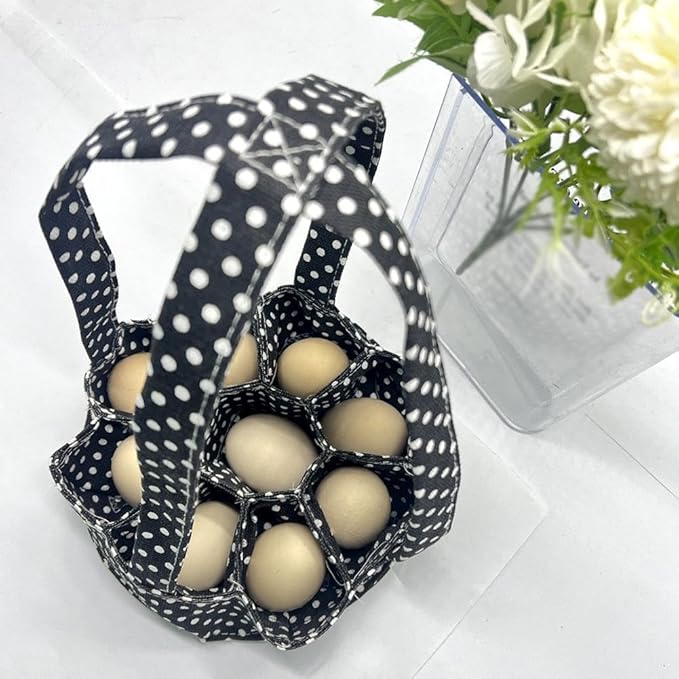 Eggs Collecting Basket, Egg Apron for Collecting, Portable Egg Holder Bag for Chicken Hen Duck Eggs (Black)