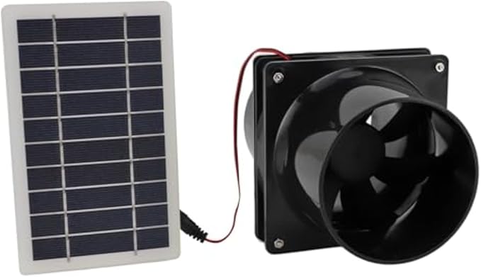 Solar Powered Fan,10W Efficient Solar Exhaust Intake Fan, Ventilation Fans for Chicken Coops, Greenhouses, Pet Houses, Sheds & Windows