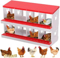 Chicken Nesting Box,8 Holes Galvanized Steel Metal Chicken Laying Box with Automatic Roll-Away Egg Collection System & Removable Tray,Wall Mount Nesting Boxes