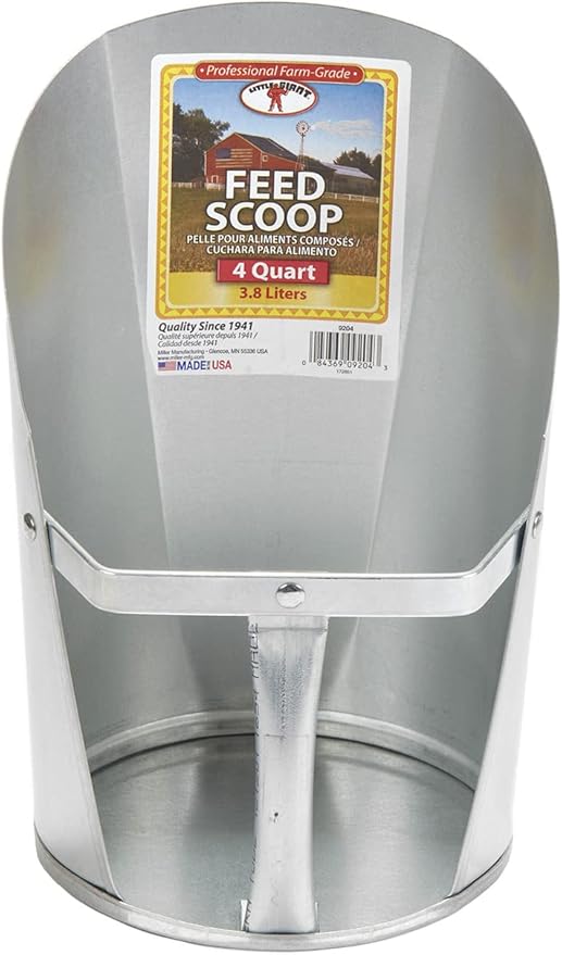 Little Giant 4-Quart Galvanized Feed Scoop