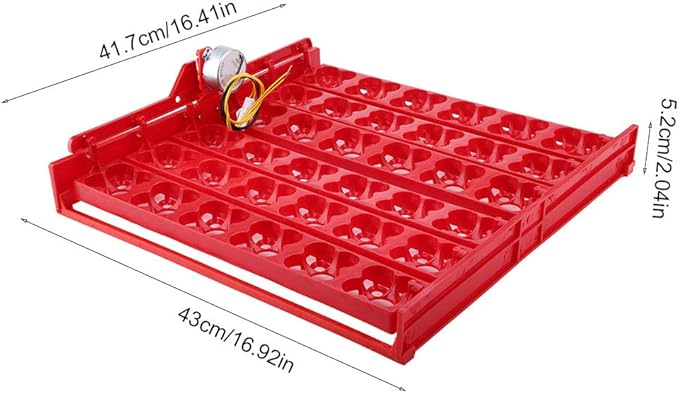 36 Eggs 144 Bird Eggs Incubator Hatcher Automatic Egg Turning Tray Tool for Chickens and Ducks Red Plastic