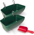 Hen's Choice™ Feeder and Waterer Trough for Chickens, Ducks, Goats, Sheep, Turkey, 4.5 Quart Capacity, Green
