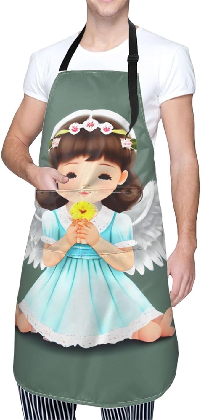 Multidimensional Space Heavy Duty Waterproof Apron with Pockets for AdultsResistant Grilling, Gardening, Painting