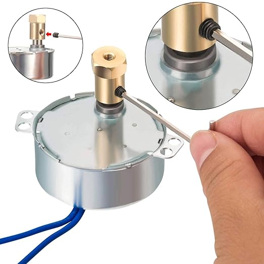 4PCS Synchronous Synchron Motor Turntable Motor Electric Turner Motor for Cup Turner,Cuptisserie,Tumbler Cup Rotator with 7mm Flexible Coupling Lamp Cord 100-127VAC 50/60 Hz 4W CCW/CW (2.5-3RPM)