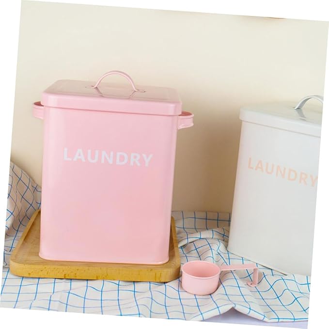 Sealed Pet Food Storage Bucket with Measuring Cup Large Capacity Airtight Metal Grain Bin for Dog and Cat Food Kitchen Rice Container Pink