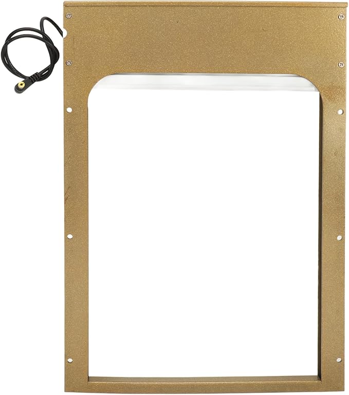 Automatic Chicken Coop Door, Solar Powered Chicken Door with Timer Electric Door for Duck Goose Farm Safety Equipment (Gold)
