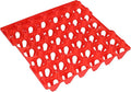 Egg Storage Tray Durable Stackable Egg Crate Holder for Home Farm Supplies 5PCS for Chicken Eggs, 11.3x11.1in (Red)