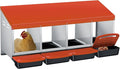 Chicken Nesting Boxes with Cleanable Pull-Out Trays, 4-Hole Wall Mount Roll Away Nest for Easy Cleaning & Egg Collection