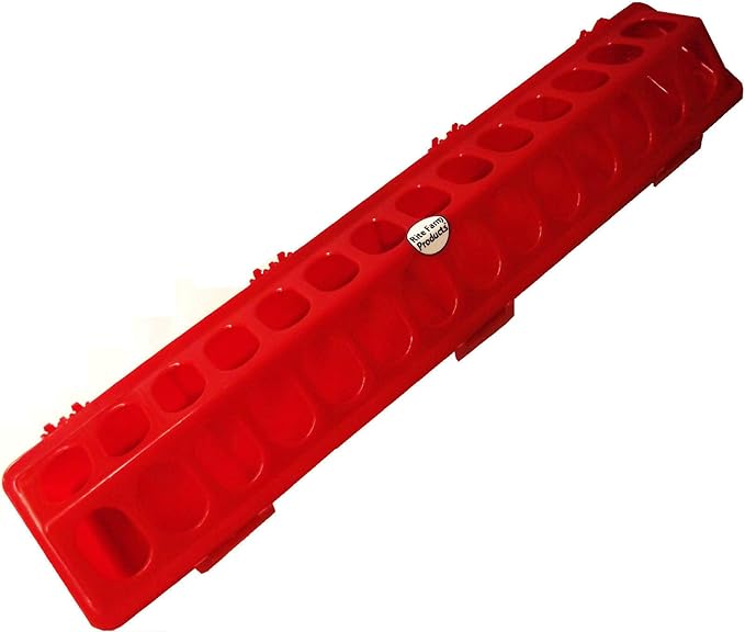 20" RED RITE RARM Products Poly FLIP TOP Chicken Feeder 28 Hole for Poultry Chick