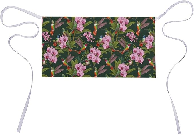Unisex Chef Waiter Apron Waist Half Short Serving Aprons with 3 Pockets