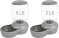 Petmate Replendish Feeder with Automatic Cat and Dog Feeder, 5 LB, Pearl Silver Grey, Made in USA (Pack of 2)