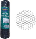 PVC Hexagonal Poultry Netting Chicken Wire 18" x25' x 1" Mesh 20GA Black