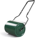 16in Heavy Duty Steel Lawn Roller,Manual Hand Lawns Roller,Water or Sand Filled Garden Rollers,Push/Tow-Behind Yard Rollers,with U-Shaped Handle,for Garden Yard Park Backyard Farm (Green & Black)