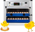 Poultry Pigeon & Game Bird Egg Incubators with Auto Turn & Smart Temp/Humidity Control & Egg Candler Poultry Hatcher Machine for Hatching Eggs Adjustable Rollers for Any Egg Size 136eggs