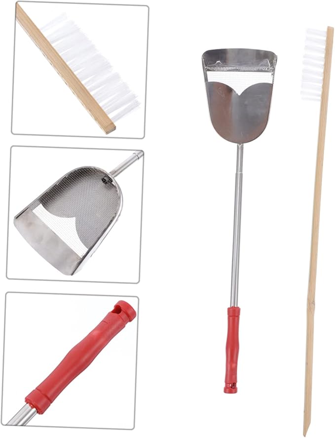 2pcs Bird Cage Cleaning Tools Set Random Brush and Shovel for Pet Parrots and Birds Handle Design for Easy Use Multi-Function Supplies Environment