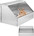 Rabbit Nesting Box,1 Pcs Galvanized Metal Bunny Small Animal Nest with Removable Floor,Hutch Hideout for Breeding,Durable Easy to Clean Rabbitry Supplies for Rabbits Guinea Pig Small Animals