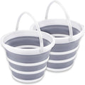 2 Pack Collapsible Buckets 10L 2.6 Gallon Cleaning Bucket Mop Bucket Folding Foldable Portable Small Plastic Water Supplies for Outdoor Garden Camping Fishing Car Wash Space Saving