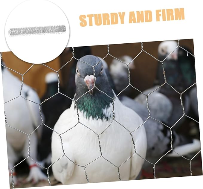 1 Roll Heavy Duty Galvanized Chicken Coop Wire Fencing X Poultry Barrier Netting for Garden Easy Installation Secure Enclosure Improved Airflow and Ventilation