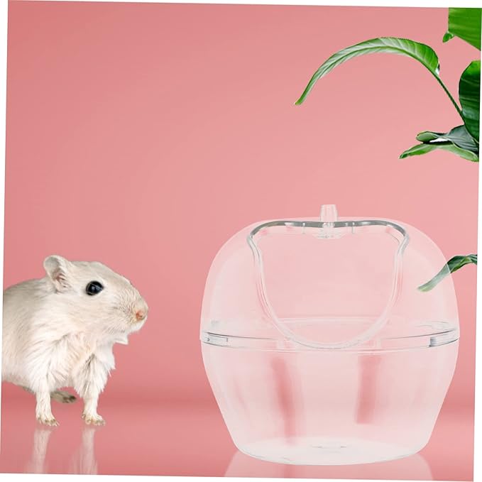 1pc Hamster Bathroom Transparent Sand Bath Box for Pets Lightweight Play Rest Container for Hamsters Guinea Pigs More Breathable Design for Safe Bathing