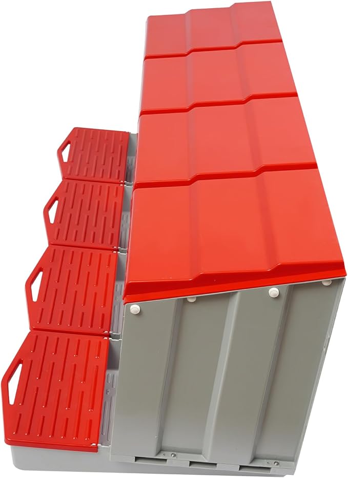Chicken Nesting Box, 8 Compartments PP Nesting Box, Wall Mountable Nesting Boxes with Inclined Top, Drain Holes & Resting Platform for Chicken and Poultry to Collect Eggs