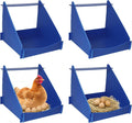 4 Pack Nesting Boxes for Chickens, Chicken Nesting Box for Laying Eggs, Durable Chicken Laying Nest Box for Hens, Ducks and Poultry, Blue