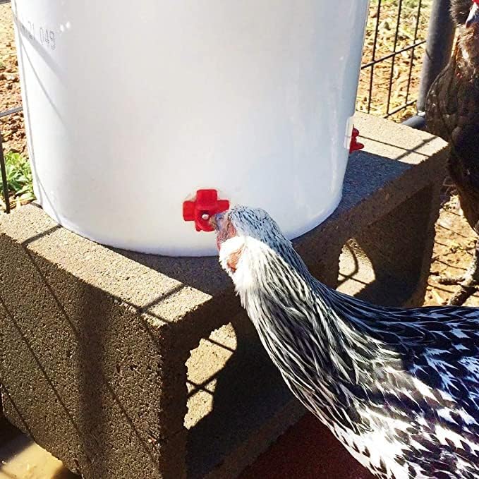 20 Pack Horizontal Chicken Nipples Waterer - Easy Install Automatic Chicken Water Feeder, Poultry Nipples Side Mount Drinkers for Quail Duck