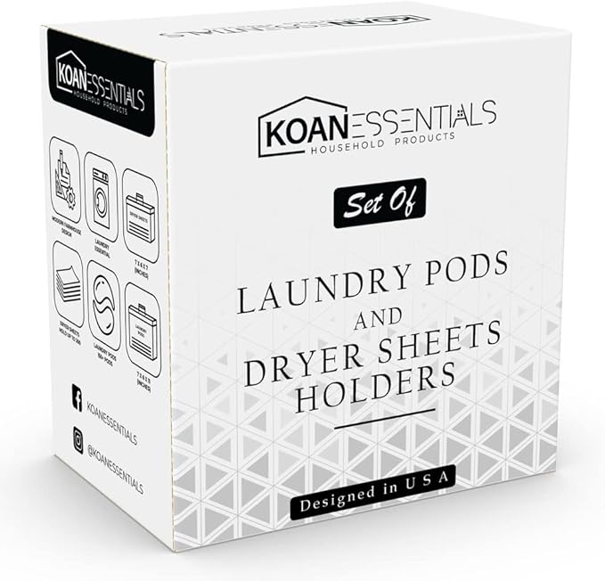 Farmhouse Metal Laundry Pods Container with Dryer Sheet Holder for Laundry Room Organization and Storage, Farmhouse Decor, Eco Frendly,Holds 200 Laundry Pods and 300 Dryer Sheets