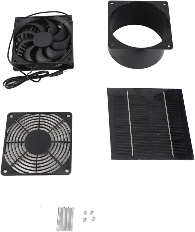 Solar Operated Ventilation Device | 5W Renewable Source for Attic/Dog House/Chicken Coop | No External Electricity Supply, Efficient & Environmentally Conscious