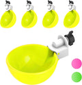 Lil'Clucker - Large Automatic Chicken Waterer Cups Suitable for Ducks, Geese, Turkeys, and Bunny Rabbit - Water Feeder Kit - Poultry Waterer (Yellow, 5 Pack)