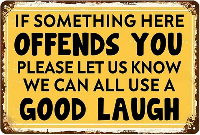 Funny Bar Sign Man Cave Decor Vintage Metal Bar Tin Signs Bar Signs For Home Bar If Something Here Offends You Sign Man Cave Gifts For Men Mancave Decor For Men Garage Gifts For Accessories 8x12