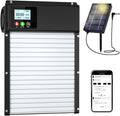 2025 Upgraded Solar Powered Automatic Chicken Door, WiFi Remote Control Chicken Coop Door, with LCD Display & Timer & Light Sensor, Chicken Door with Anti-Pinch Design