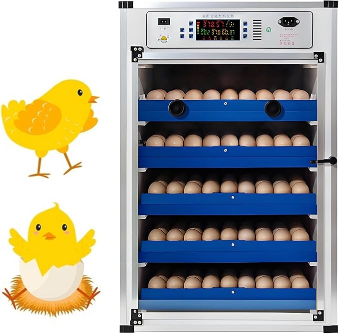 Poultry Pigeon & Game Bird Egg Incubators with Auto Turn & Smart Temp/Humidity Control & Egg Candler Poultry Hatcher Machine for Hatching Eggs Adjustable Rollers for Any Egg Size 340eggs