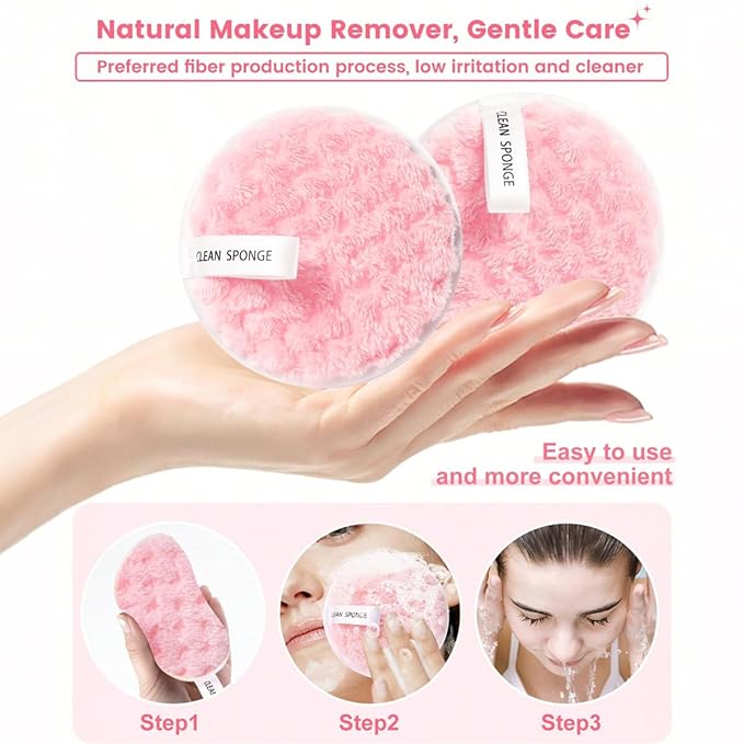40 PCS Professional Makeup Brush Tools Set, Cosmetic Brush Sponge, Puff, Headband, Brush Cleaning Bow Set, Facial Makeup, Cleaning Accessories, Makeup Products, Valentine Day Item (Pink-40PCS)