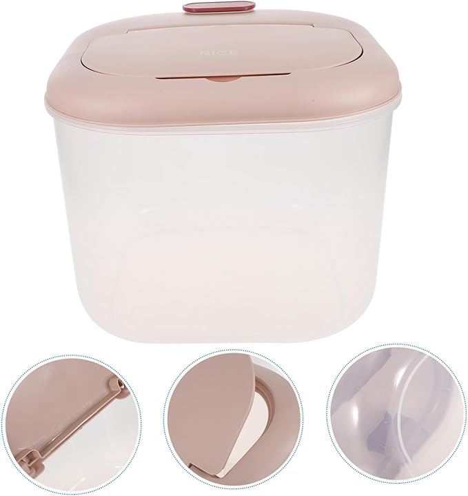 Luxshiny 10kg Sealed Storage Bin for Rice and Grains Airtight Food Containers Lids Pantry Organizing