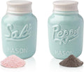 Comfify Mason Jar Salt & Pepper Shakers – Aqua Blue Ceramic – Rustic Shabby Chic Kitchen Decor