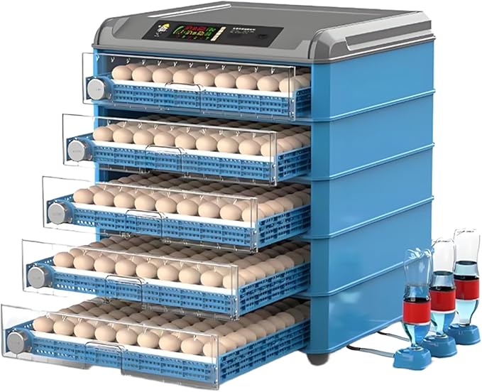 Egg Incubator - Automatic Turning, Humidity Control, Digital Display, for Hatching Chicken, Duck, Quail Eggs, Adjustable Capacity