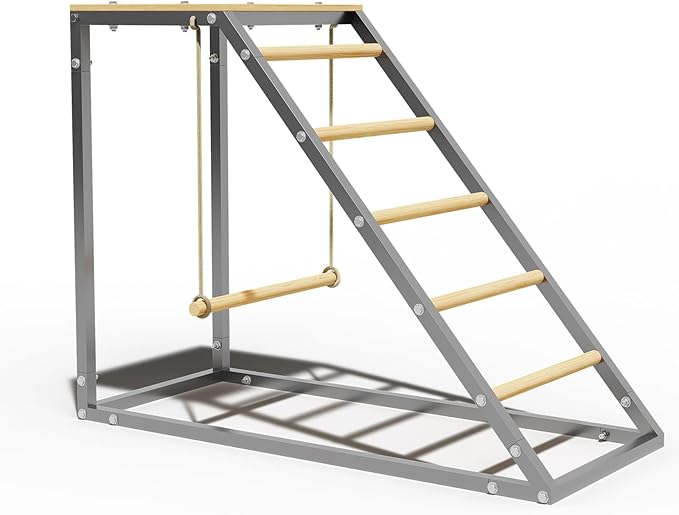 Chicken Roosting Bar & Ladder for Coop - Wooden Perch with Swing for Backyard Poultry, Hens & Farm Chickens | Easy to Install Roost Bar for Healthy & Happy Pets