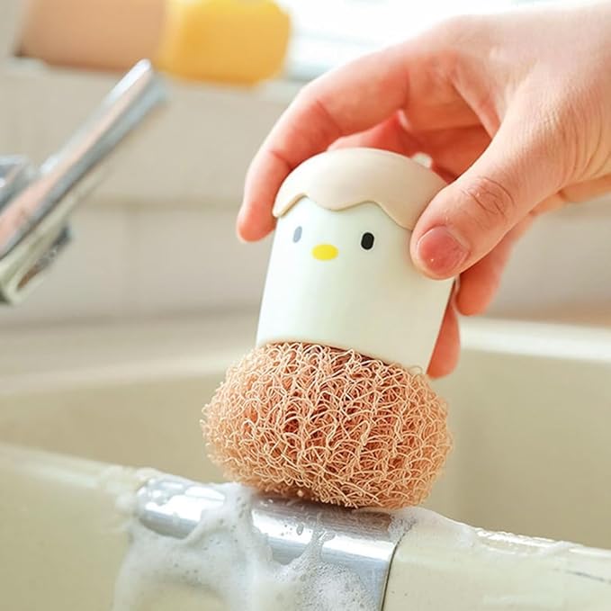 2 Pcs Egg Cleaning Brush Chick Brush Cute Egg Shape Scrubber Egg Cleaner for Freshers Eggs and Incubator Scrub Brush About 12 X 8cm