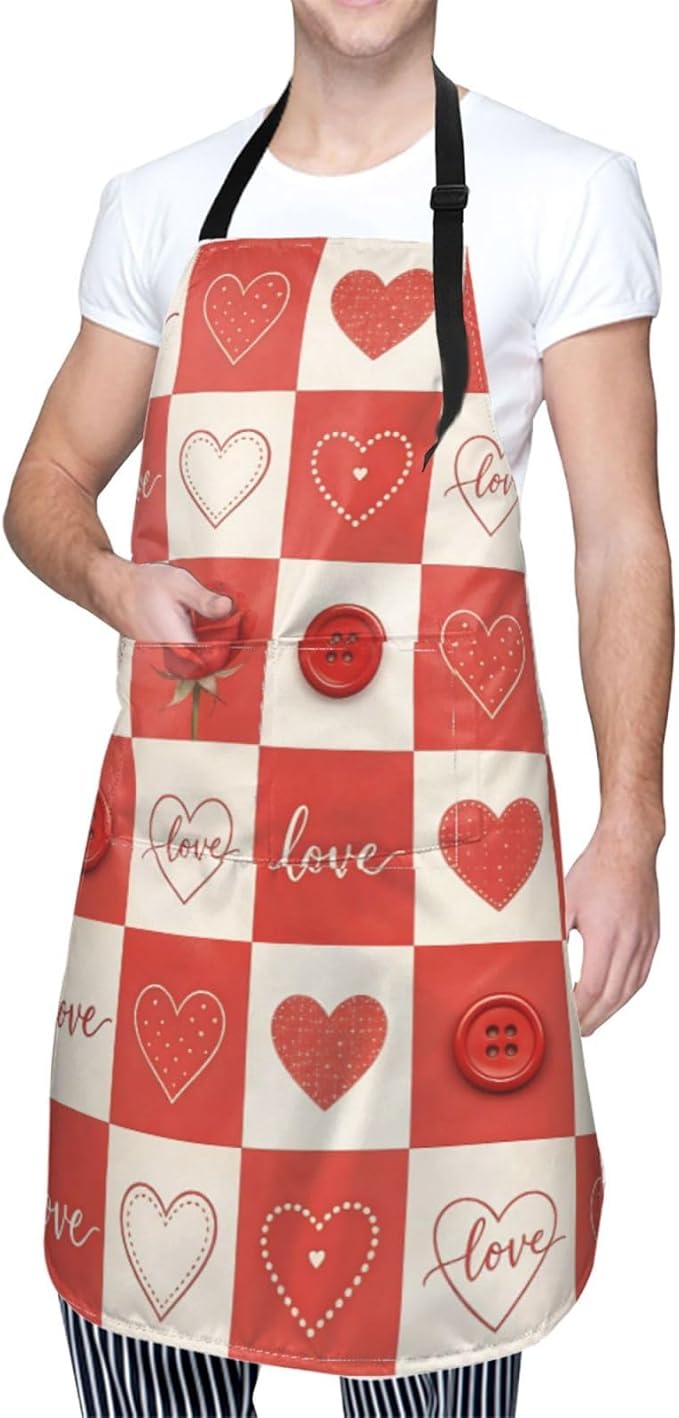 Shark Jumping Home Aprons 2 Pockets 33"×28" for Men Women, Ocean Sea Waterproof Kitchen Cooking Bib