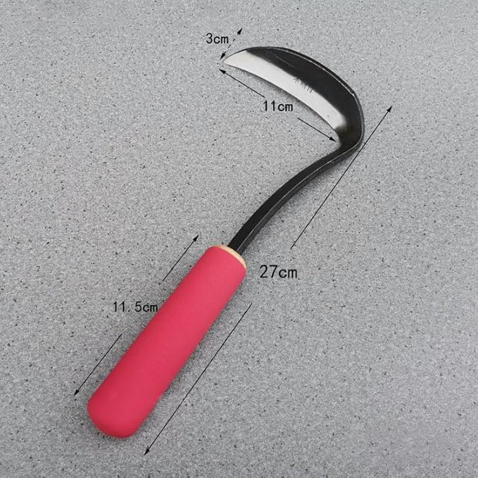 Japanese Gardening Sickle Tool,Hand Hoe,Weeding Sickle Hoe,Weed Remover Tool,Very Sharp Blade,with Soft Sleeve Handle,Weed Puller Tool for Cultivating and Planting,Quick Work