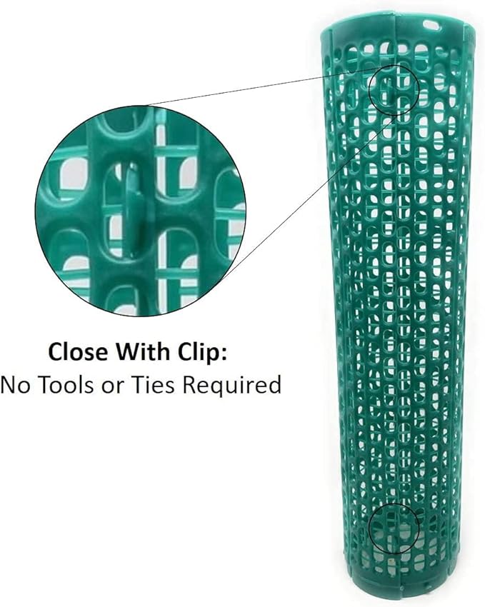 15" Tree Trunk Protector Spiral Guards, Stackable & Adjustable Tree Bark Protectors, Tall Sapling Guards Protect from Weed Eaters, Deer & Rodents, Orchard & Vineyard Vine Protection (60, Green)