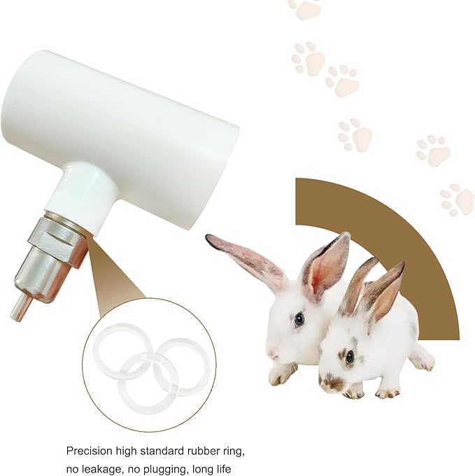 8Pcs Automatic Chicken Nipples Waterer Metal with 1/2'' PVC Tee Fittings for No Leak Rabbit Watering System (Stainless Steel, 8pcs)